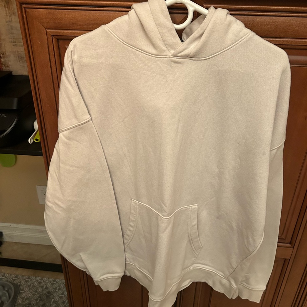 Men's Cream Hoodie Sweater